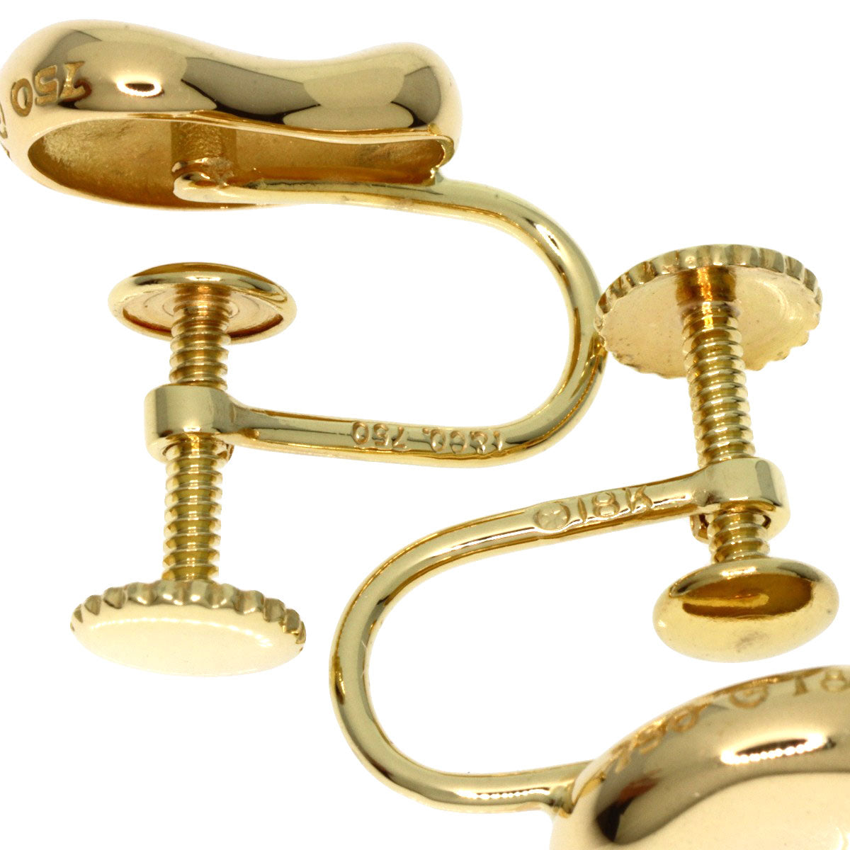 TIFFANY&Co.   Earring Bean K18 Yellow Gold Ladies