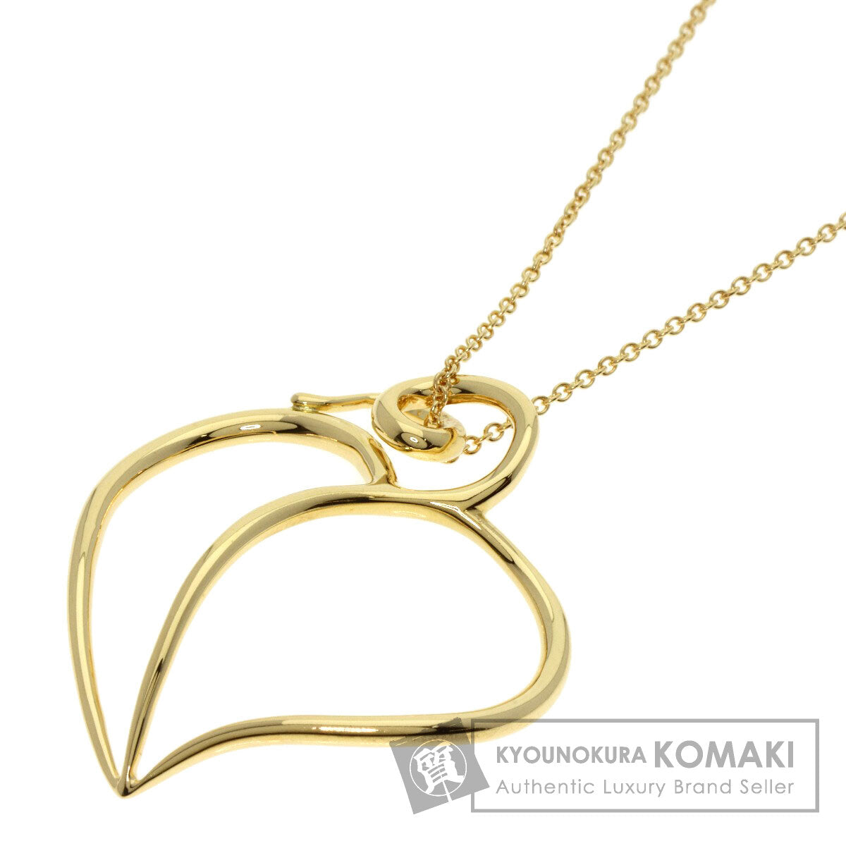 TIFFANY&Co.   Necklace apple heart leaf K18 Yellow Gold Ladies