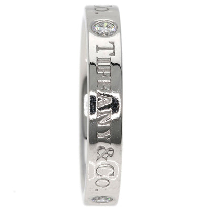 TIFFANY&Co.   Ring Flat band 3P Diamond Platinum PT950 Ladies