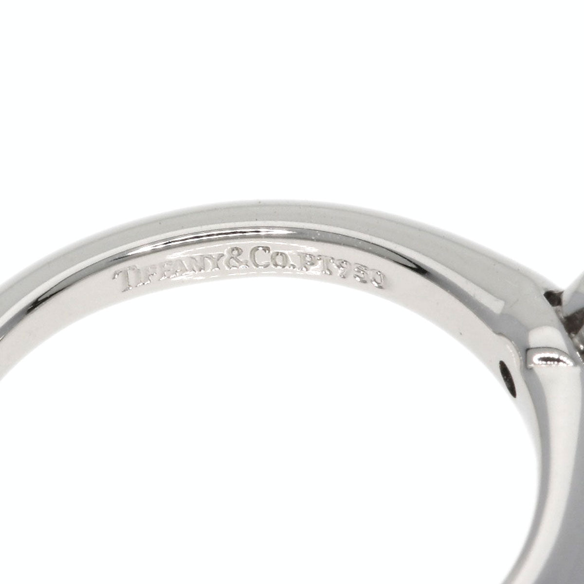 TIFFANY&Co.   Ring Solitaire Diamond Knife Edge Platinum PT950 Ladies