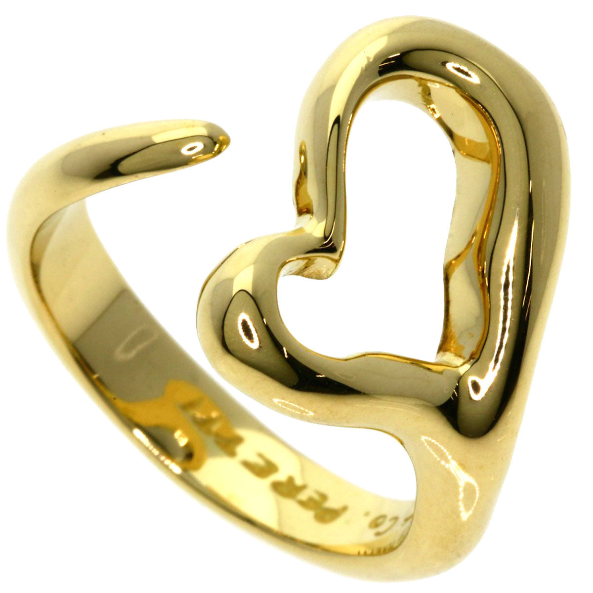 TIFFANY&Co.   Ring Open heart K18 Yellow Gold Ladies