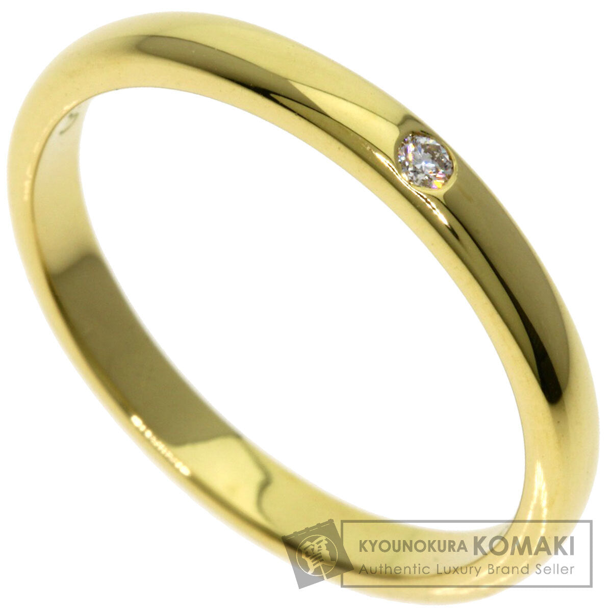 TIFFANY&Co.   Ring Classic band 1P Diamond K18 Yellow Gold Ladies