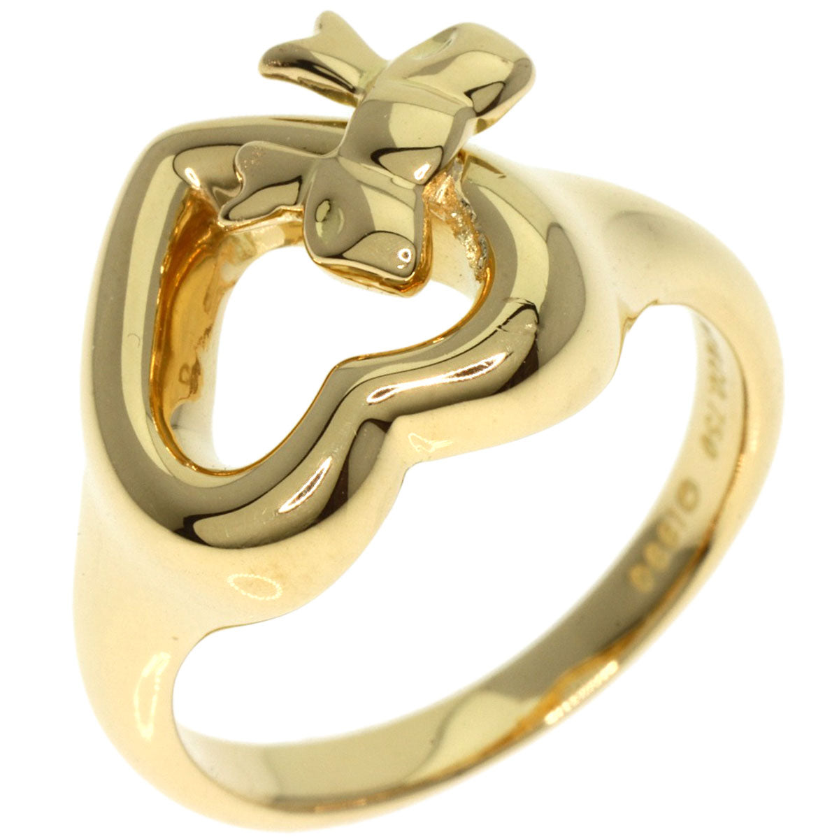 TIFFANY&Co.   Ring Heart with Bow K18 Yellow Gold Ladies