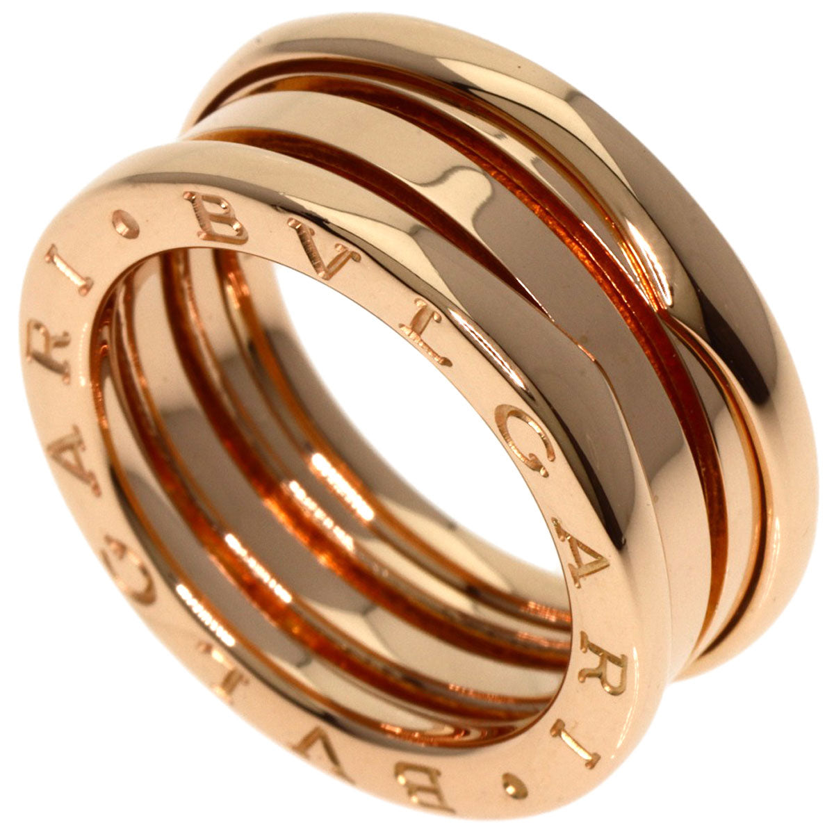 BVLGARI   Ring B.zero1 3 band S #51 K18 Pink Gold Ladies