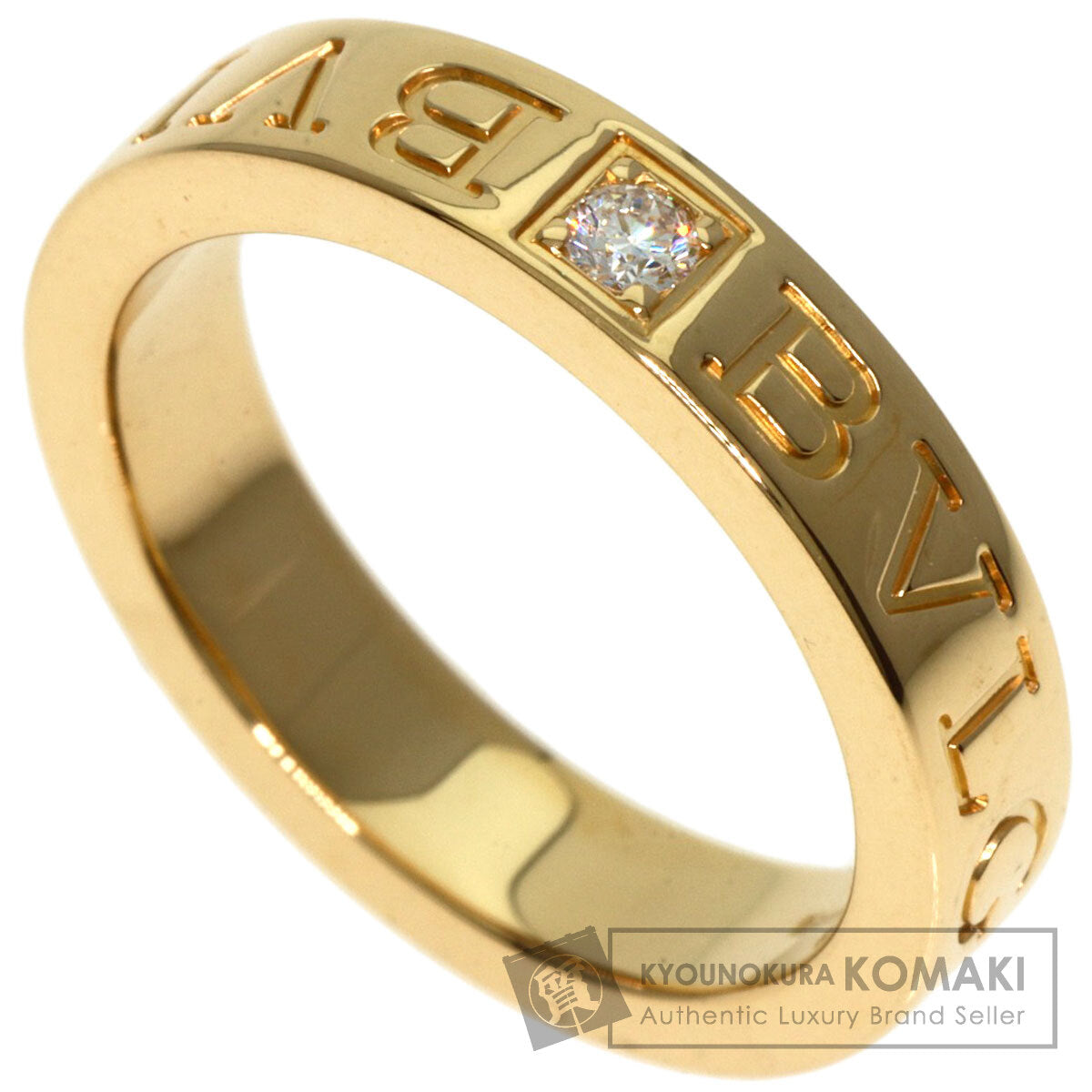 BVLGARI   Ring BVLGARI BVLGARI Double Logo 1P Diamond K18 Yellow Gold Ladies