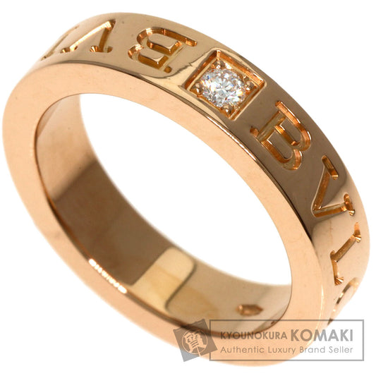 BVLGARI   Ring BVLGARI BVLGARI Double Logo 1P Diamond K18 Pink Gold Ladies