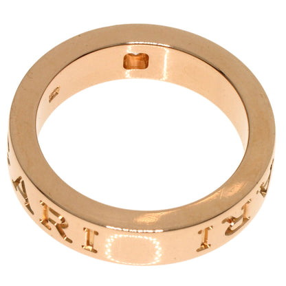 BVLGARI   Ring BVLGARI BVLGARI Double Logo 1P Diamond K18 Pink Gold Ladies