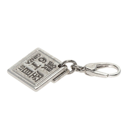 BVLGARI Square Logo Ginza 6-chome Japan Exclusive Pendant top K18 White Gold Ladies [Used]