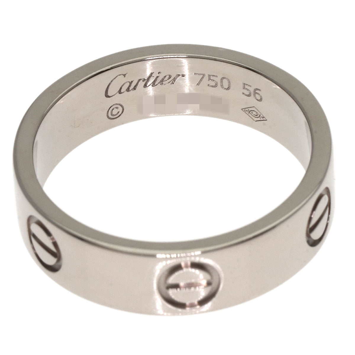 CARTIER love ring #56 Ring K18 White Gold Ladies [Used]
