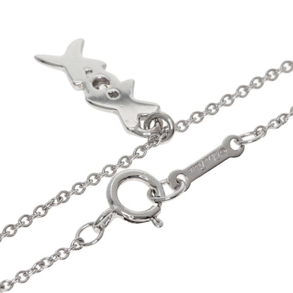 TIFFANY&Co. Paloma Picasso Love & Kiss 1P Diamond Necklace K18 White Gold Ladies [Used]