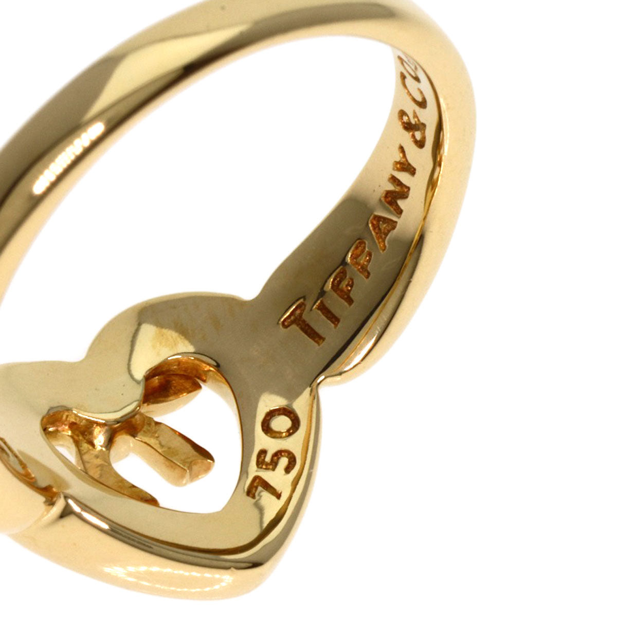 TIFFANY&Co.   Ring Ribbon heart K18 Yellow Gold Ladies