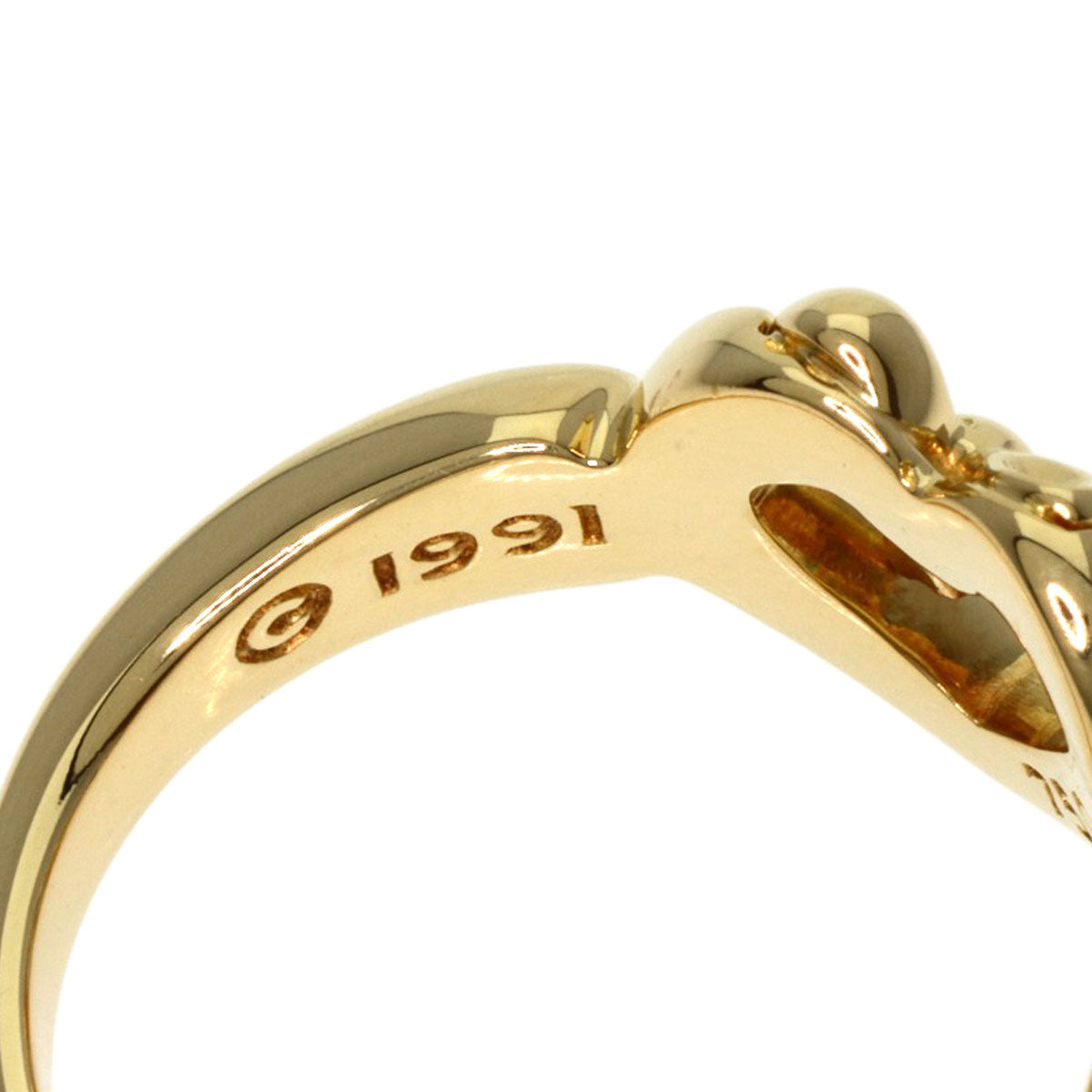 TIFFANY&Co.   Ring Ribbon heart K18 Yellow Gold Ladies