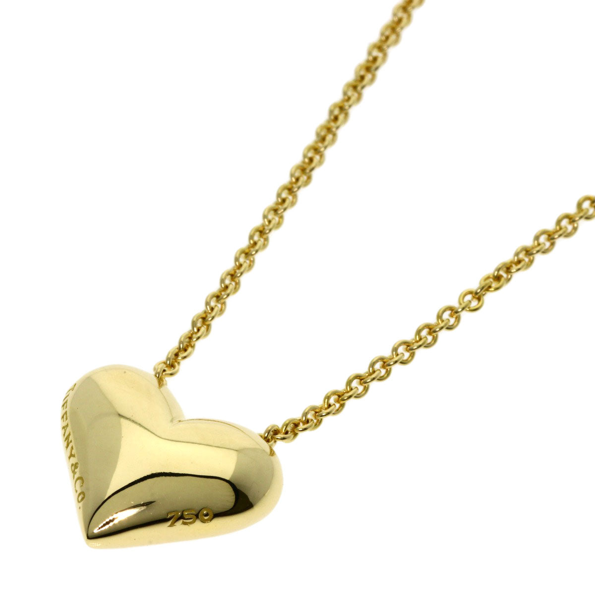 TIFFANY&Co.   Necklace Pintide Heart K18 Yellow Gold Ladies