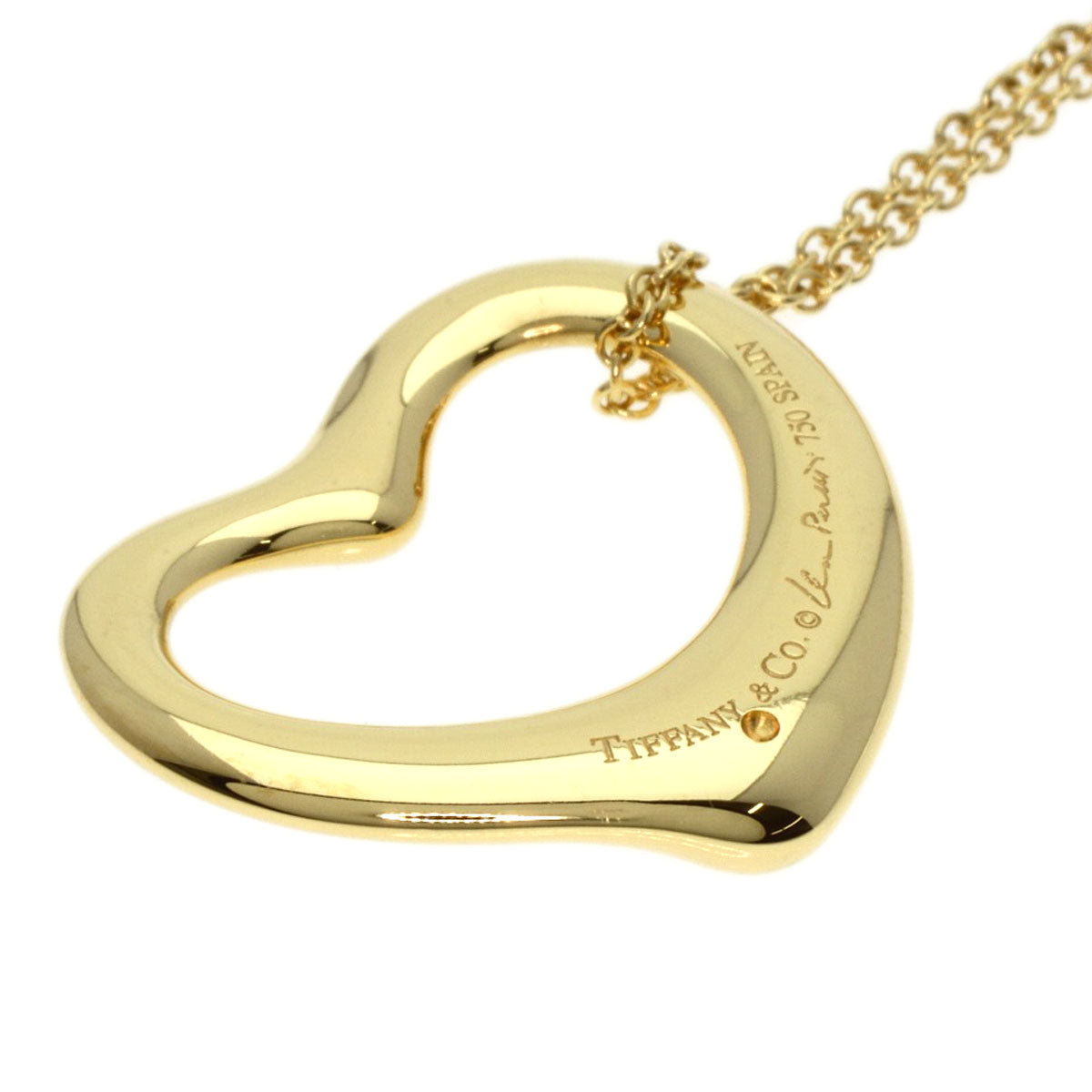 TIFFANY&Co.   Necklace Open heart K18 Yellow Gold Ladies