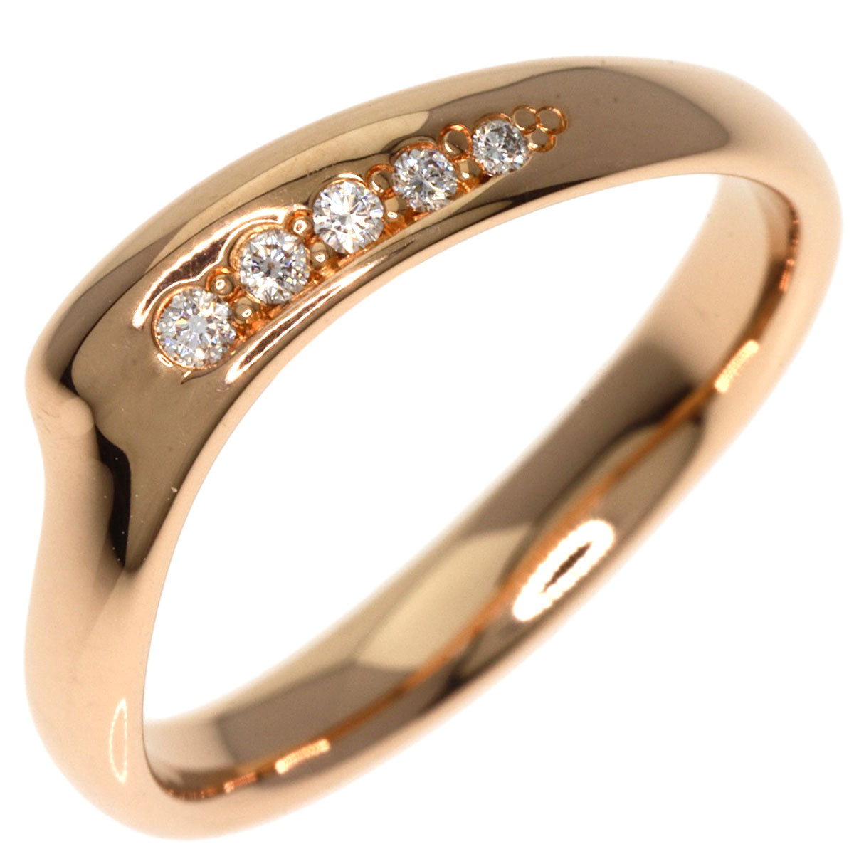 TIFFANY&Co.   Ring Elsa Peretti 5P Diamond K18 Pink Gold Ladies