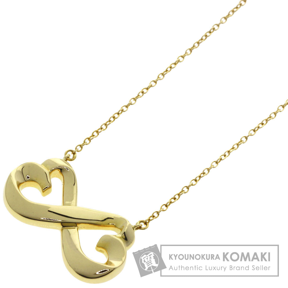 TIFFANY&Co.   Necklace Double rubbing heart K18 Yellow Gold Ladies