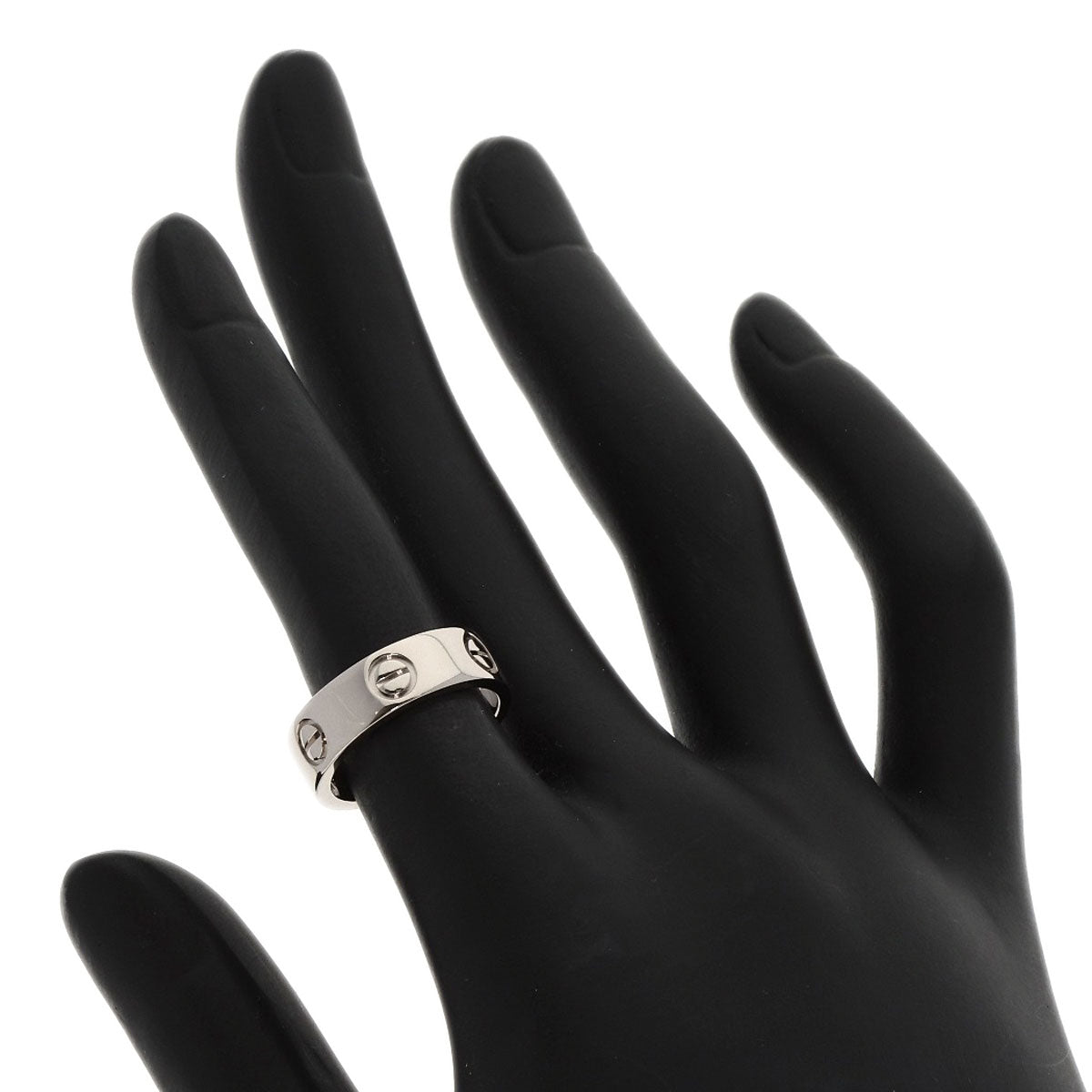 CARTIER love ring #49 Ring K18 White Gold Ladies [Used]