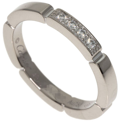 CARTIER   Ring Mayon PANTHERE 4P Diamond # 49 K18 White Gold Ladies