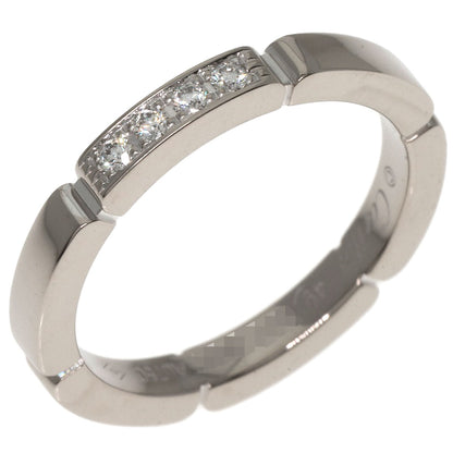 CARTIER   Ring Mayon PANTHERE 4P Diamond # 49 K18 White Gold Ladies