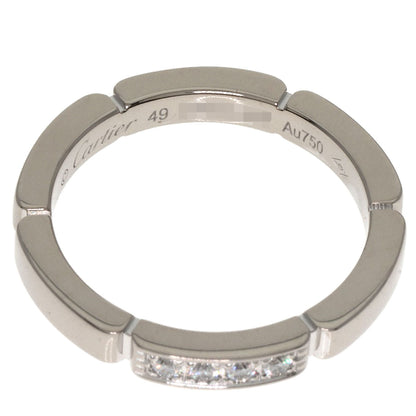 CARTIER   Ring Mayon PANTHERE 4P Diamond # 49 K18 White Gold Ladies