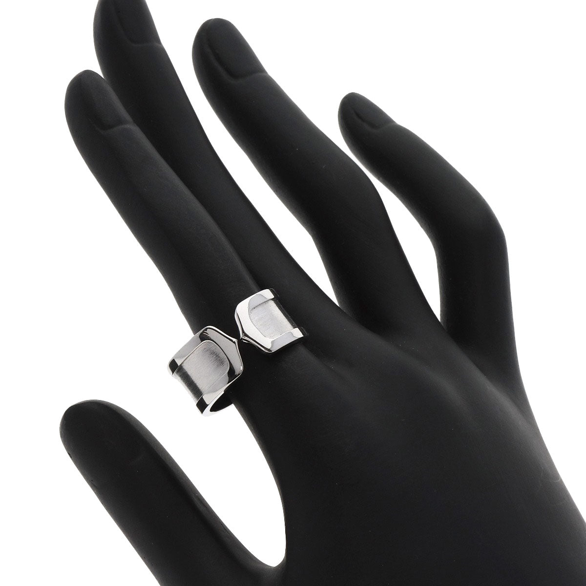 CARTIER   Ring C2 ring LM # 57 K18 White Gold Ladies