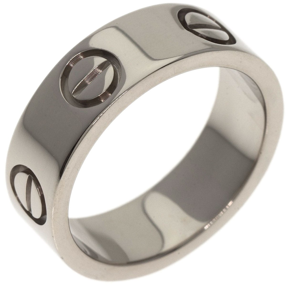 CARTIER love ring #47 Ring K18 White Gold Ladies [Used]