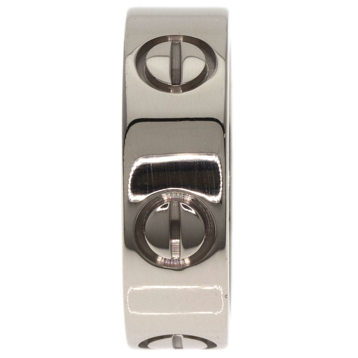 CARTIER love ring #47 Ring K18 White Gold Ladies [Used]