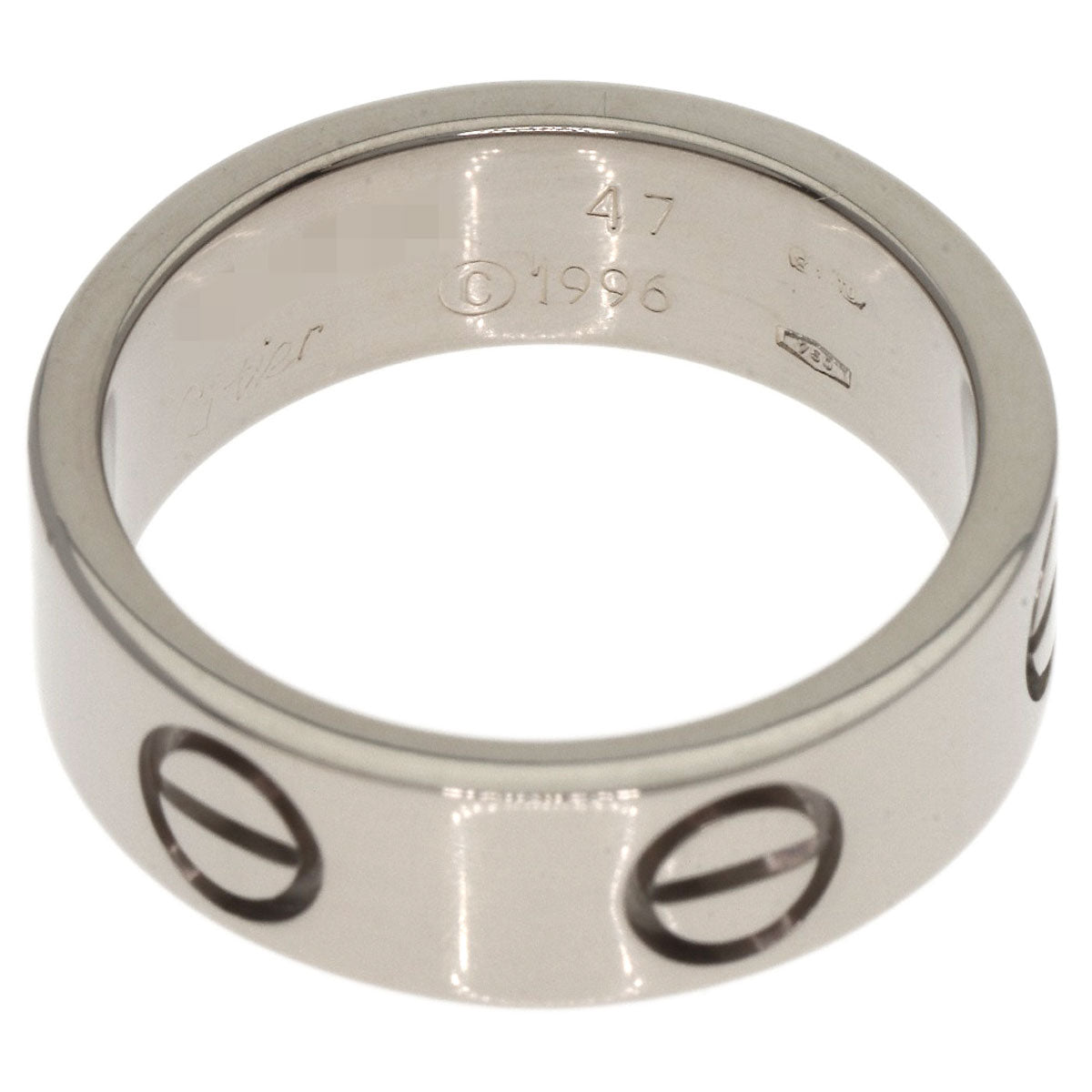 CARTIER love ring #47 Ring K18 White Gold Ladies [Used]