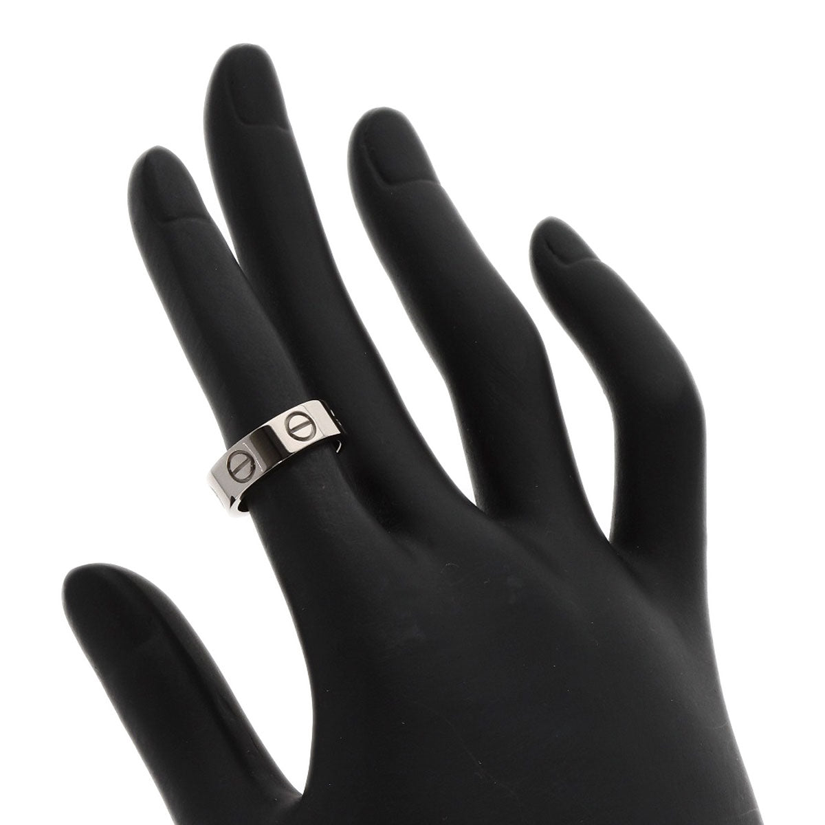 CARTIER love ring #47 Ring K18 White Gold Ladies [Used]