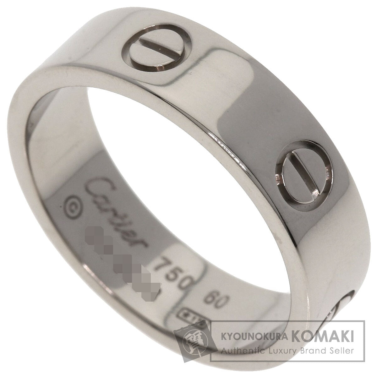 CARTIER   love ring #60 Ring  K18 White Gold Ladies [Used]