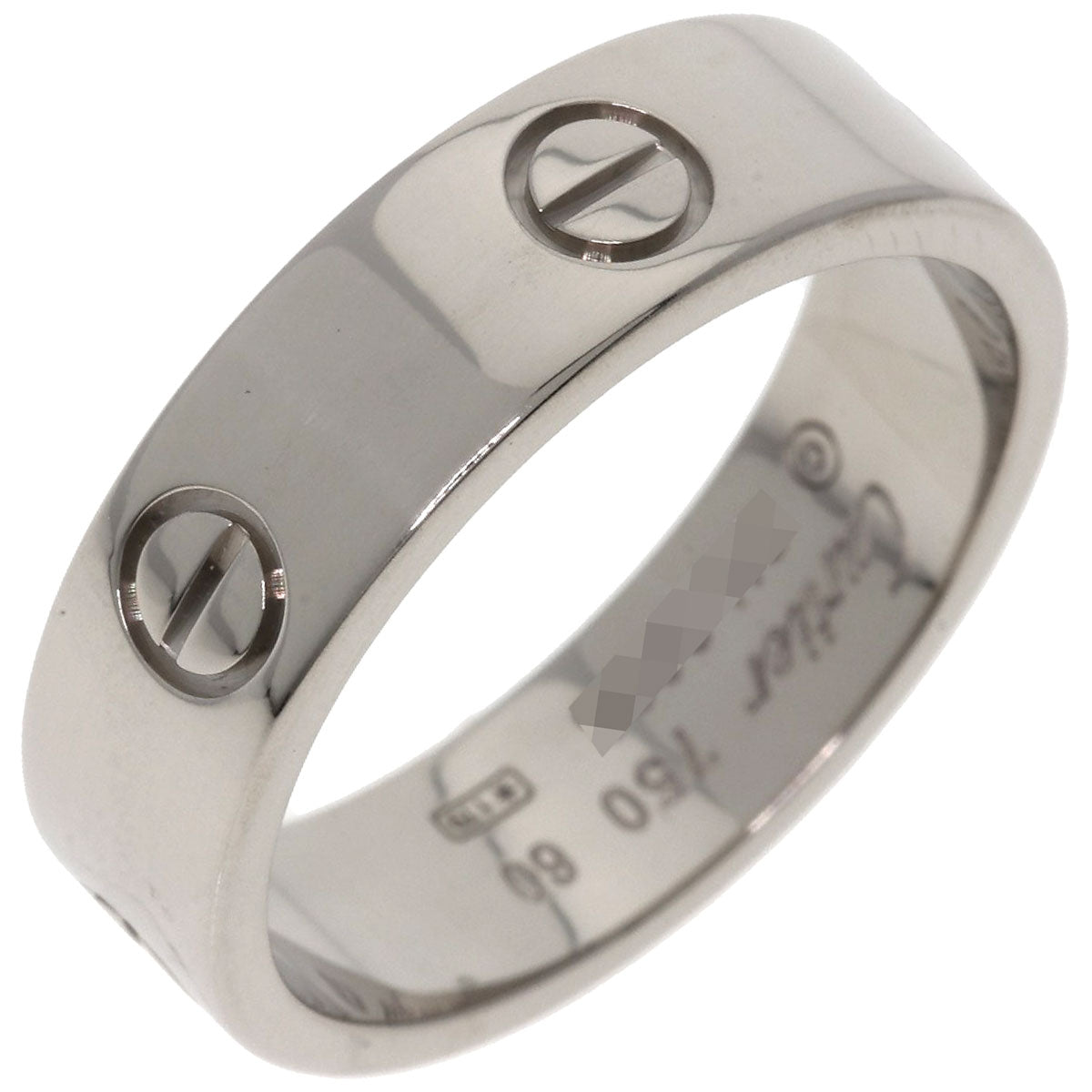 CARTIER   love ring #60 Ring  K18 White Gold Ladies [Used]