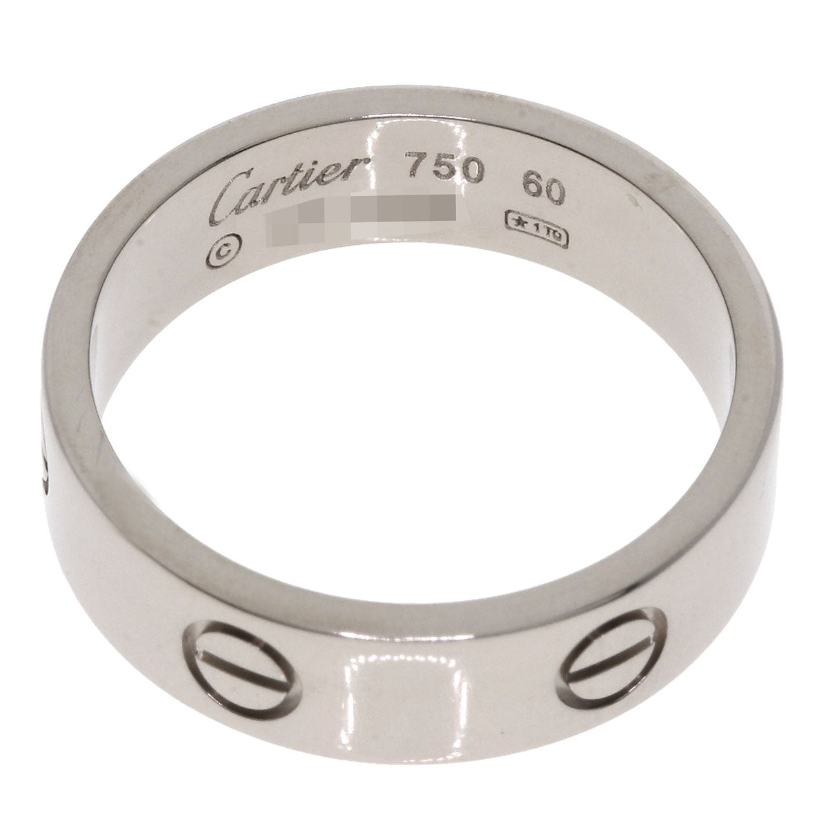 CARTIER   love ring #60 Ring  K18 White Gold Ladies [Used]