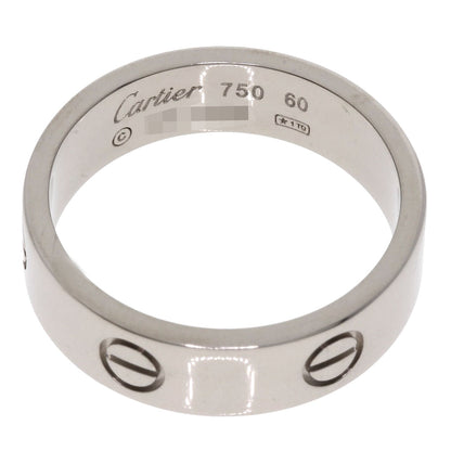 CARTIER   love ring #60 Ring  K18 White Gold Ladies [Used]