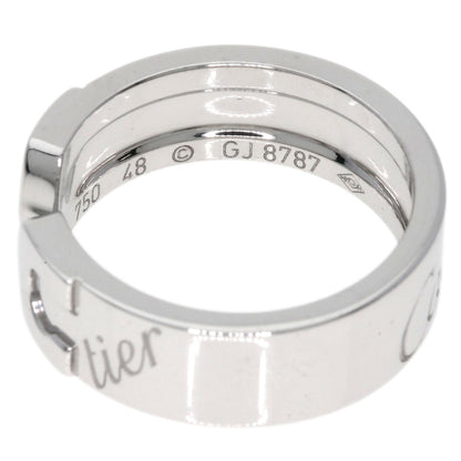 CARTIER   Ring 2C Ring Signature 2007 Limited Edition Logo #48 K18 White Gold Ladies