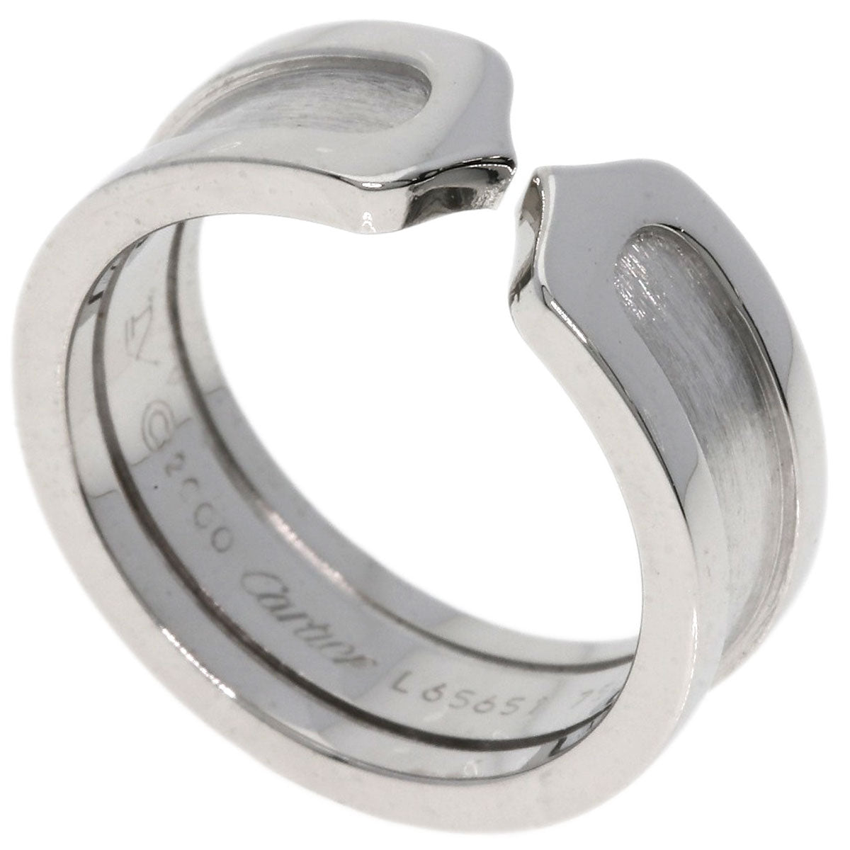 CARTIER   Ring C2 ring # 49 K18 White Gold Ladies