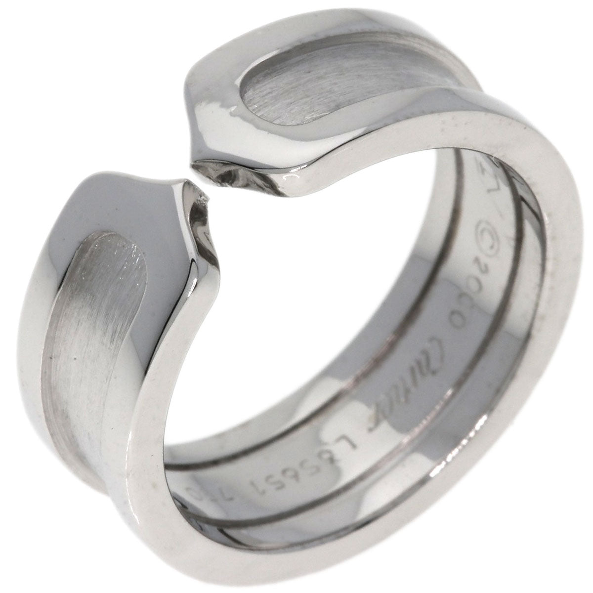 CARTIER   Ring C2 ring # 49 K18 White Gold Ladies