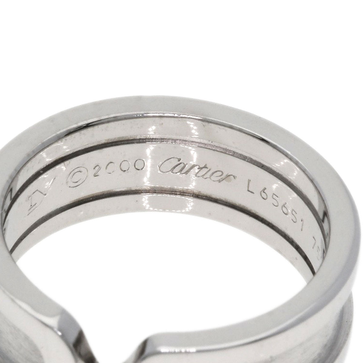 CARTIER   Ring C2 ring # 49 K18 White Gold Ladies