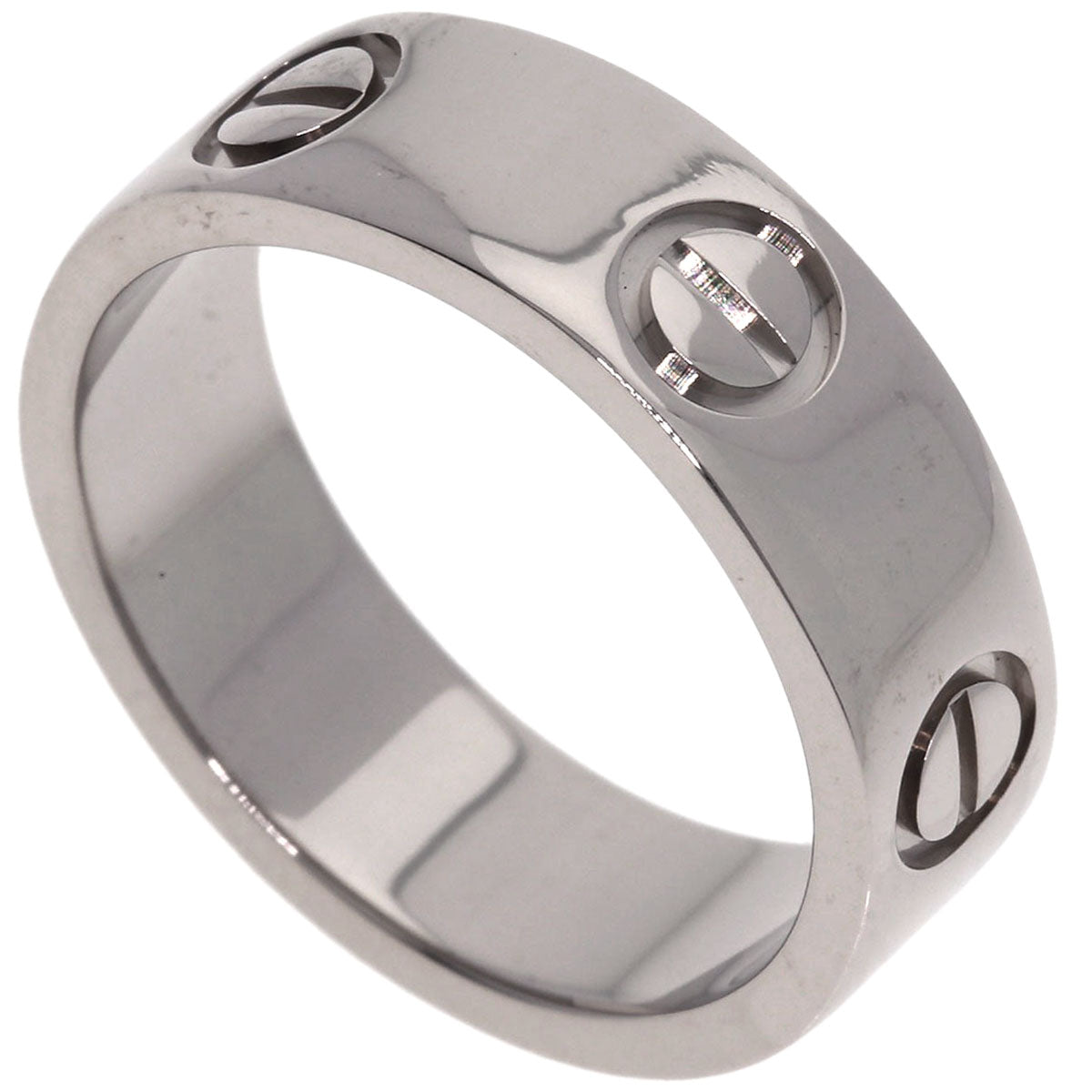 CARTIER   Ring love ring #50 K18 White Gold Ladies