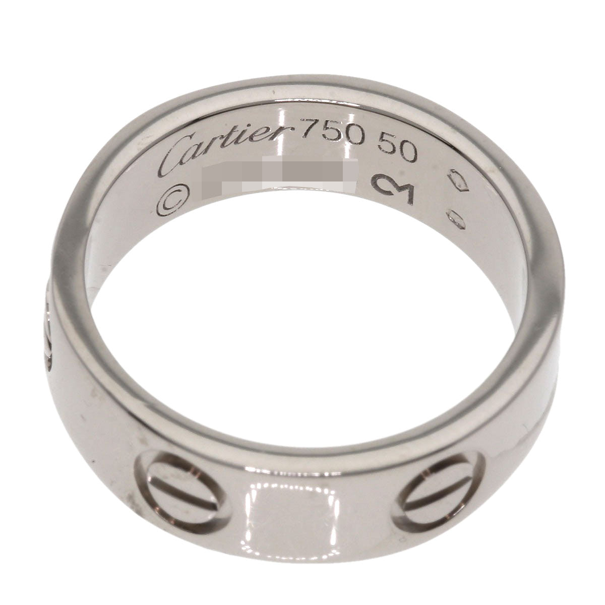 CARTIER   Ring love ring #50 K18 White Gold Ladies