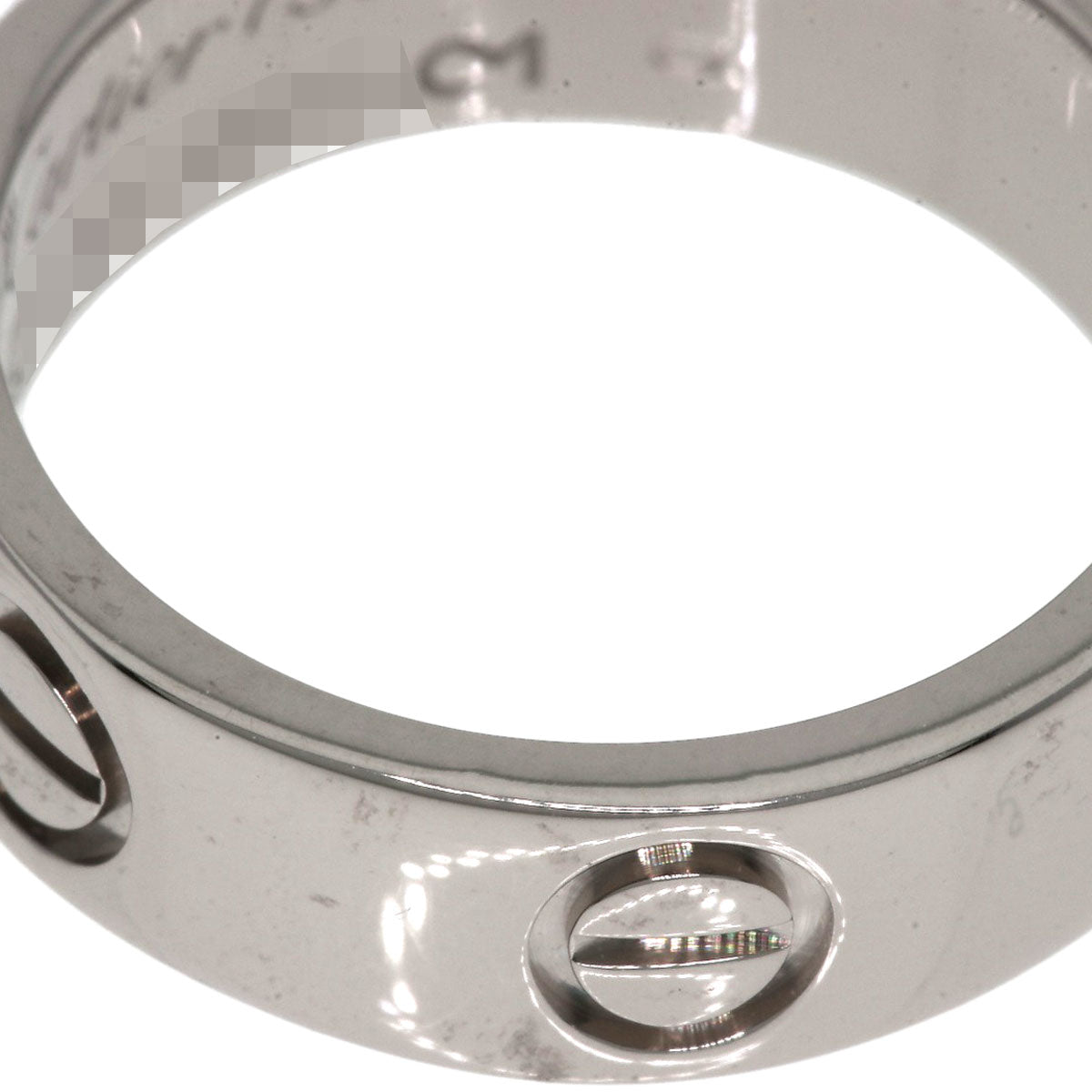 CARTIER   Ring love ring #50 K18 White Gold Ladies