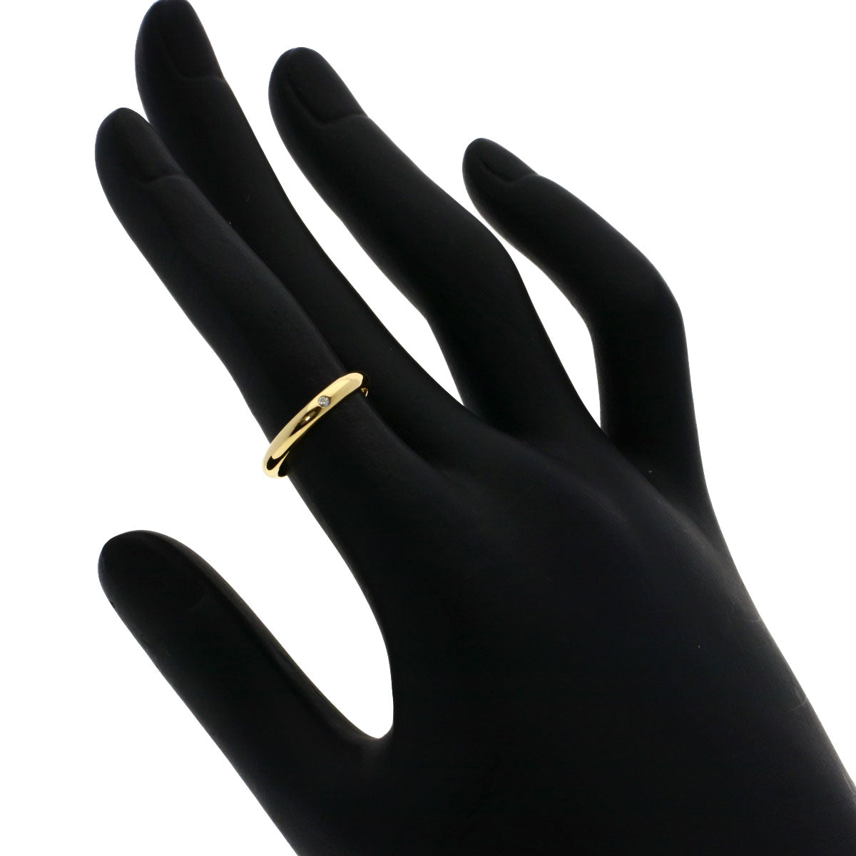 CARTIER   Classic Wedding 1P Diamond # 48 Ring  K18 Yellow Gold Ladies [Used]