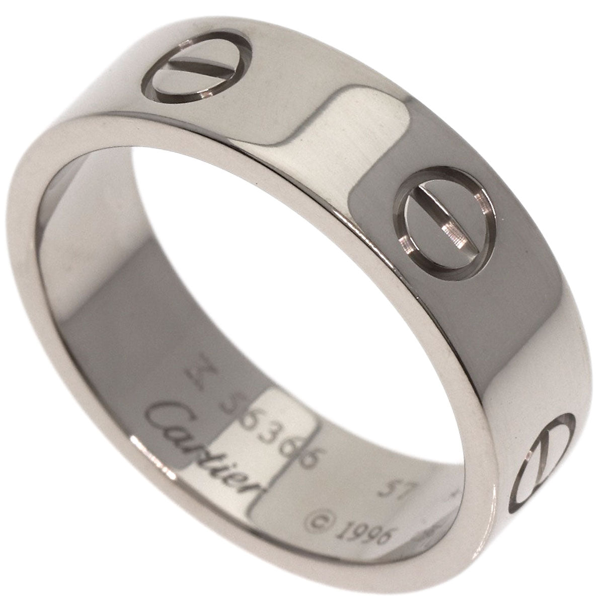 CARTIER   Ring love ring #57 K18 White Gold Ladies