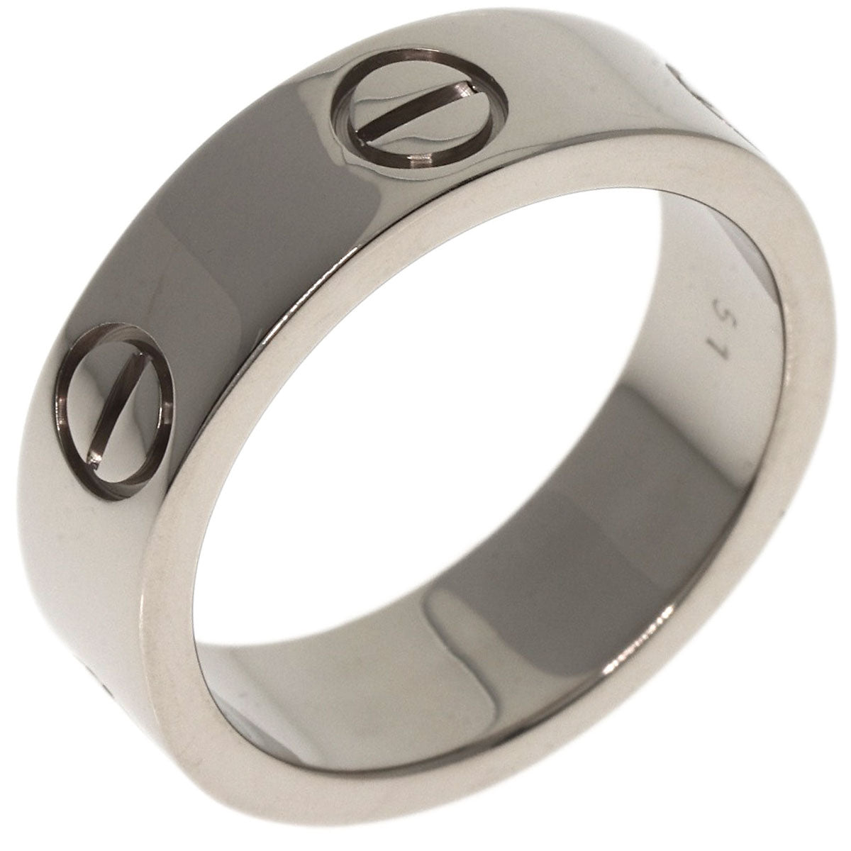 CARTIER   Ring love ring #51 K18 White Gold Ladies