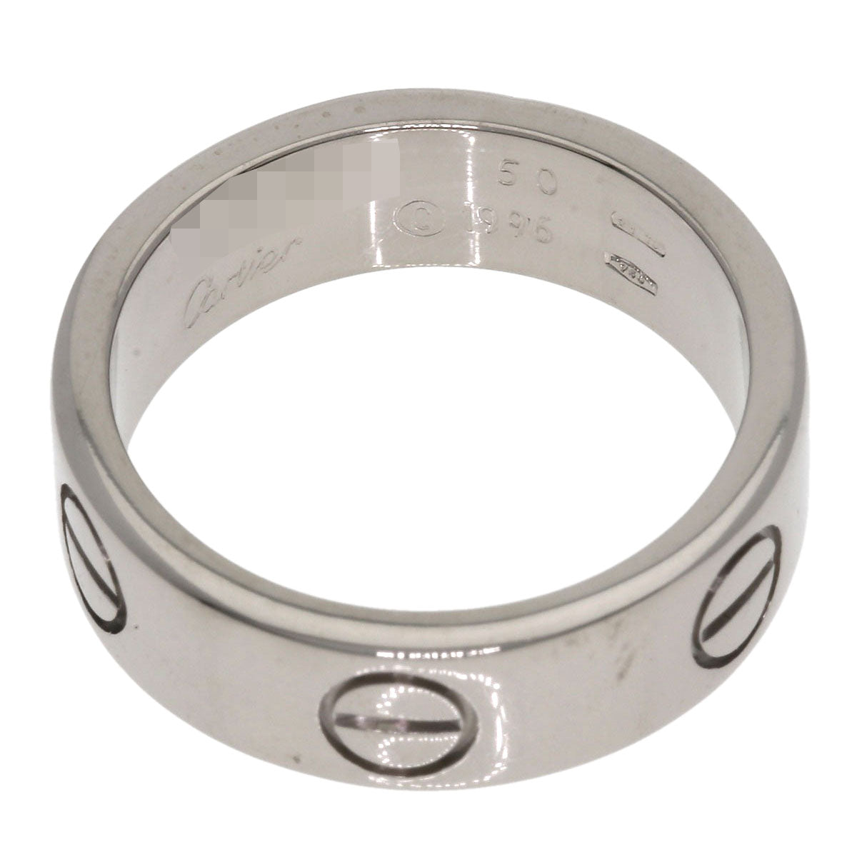 CARTIER love ring #50 Ring K18 White Gold Ladies [Used]