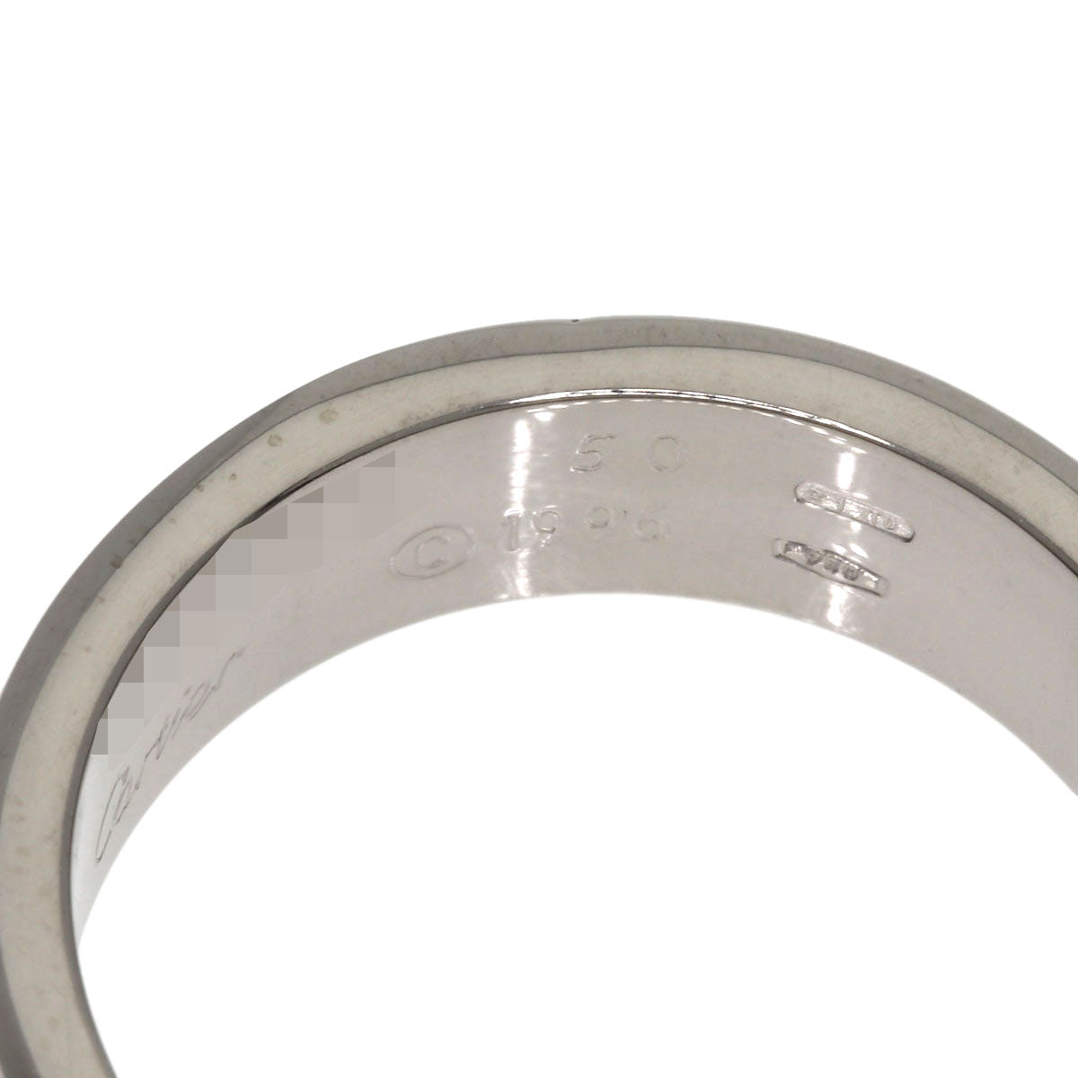CARTIER love ring #50 Ring K18 White Gold Ladies [Used]