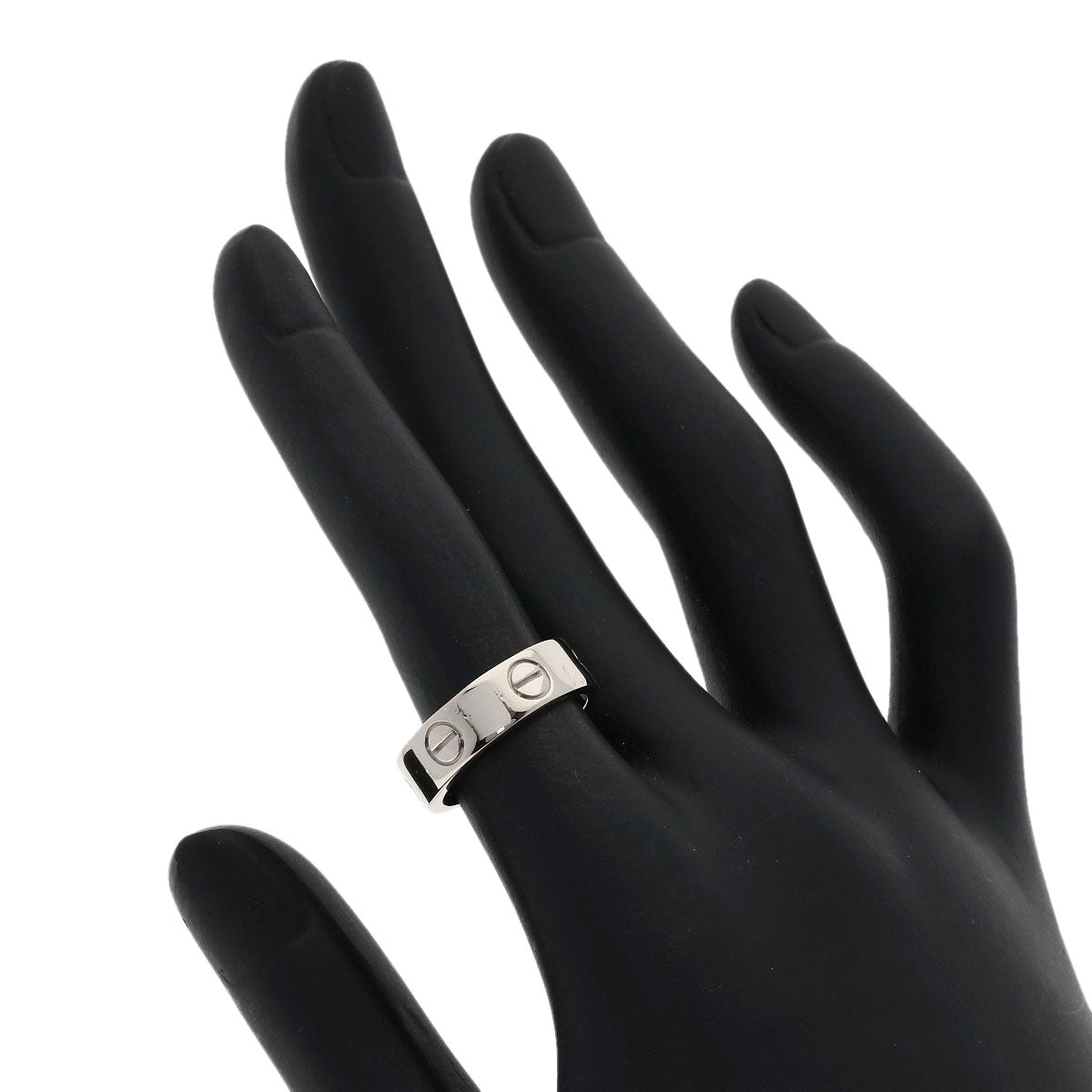 CARTIER love ring #50 Ring K18 White Gold Ladies [Used]