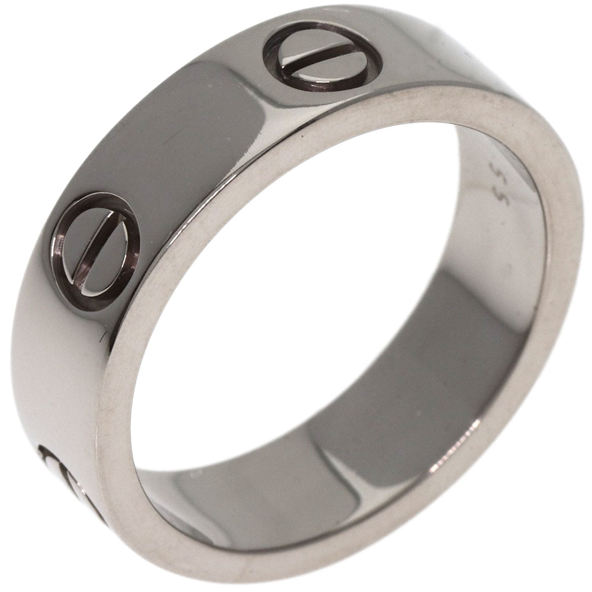 CARTIER love ring #55 Ring K18 White Gold Ladies [Used]