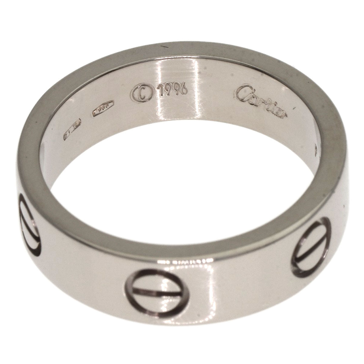 CARTIER love ring #55 Ring K18 White Gold Ladies [Used]