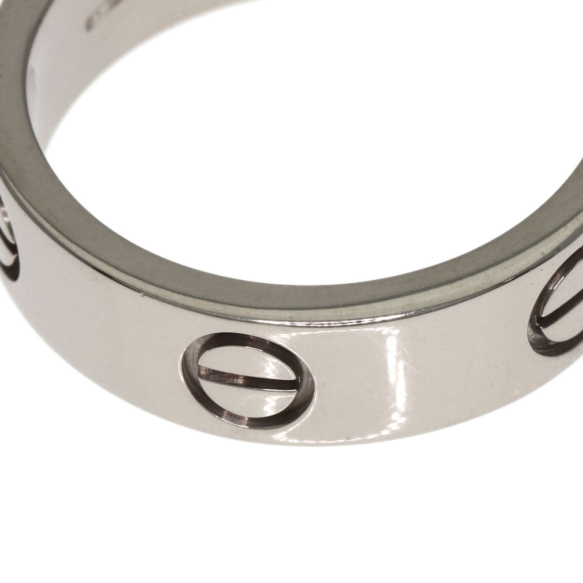 CARTIER love ring #55 Ring K18 White Gold Ladies [Used]