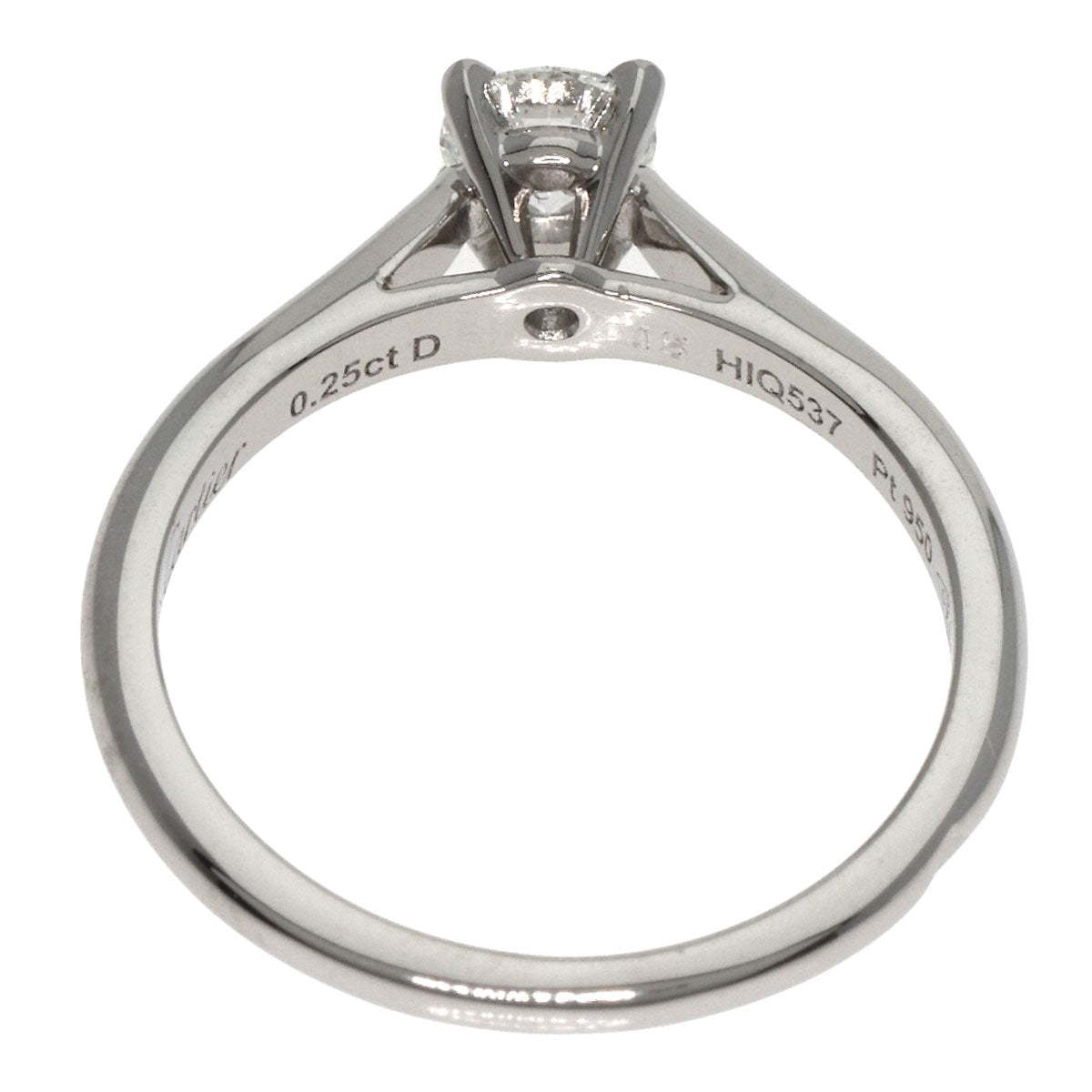 CARTIER   Ring Solitaire Diamond # 45 Platinum PT950 Ladies